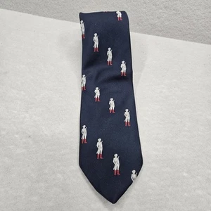 Vintage Revolutionskrieg Soldat Herren Krawatte bestickt patriotisch dunkelblau - Bild 1 von 10