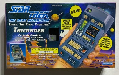 TRICORDER STAR TREK NEXT GENERATION 1.1. ESCALA Playmates 1993 no pacote TOY EC - Imagem 1 de 2