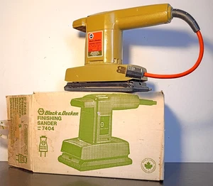 Vintage Black & Decker 7404 Finishing Sander In box, Instructions, Tested WORKS - Picture 1 of 4