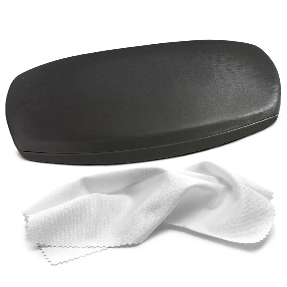 Estuche rígido para gafas - Estuche mediano cepillado para gafas con paño de microfibra Foto 1 de 1