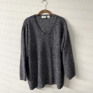 Vintage Heather Blue & Tan Cozy Sweater Oversized - Picture 1 of 6