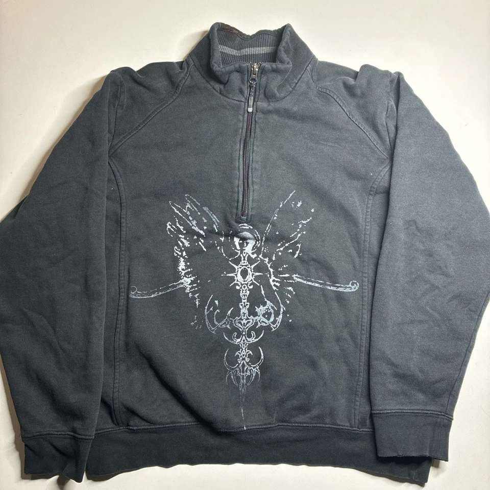 Vintage Cutter & Beck Quarter Zip Sweatshirt Distressed Crewneck Size:L 90s - Image 1 of 4