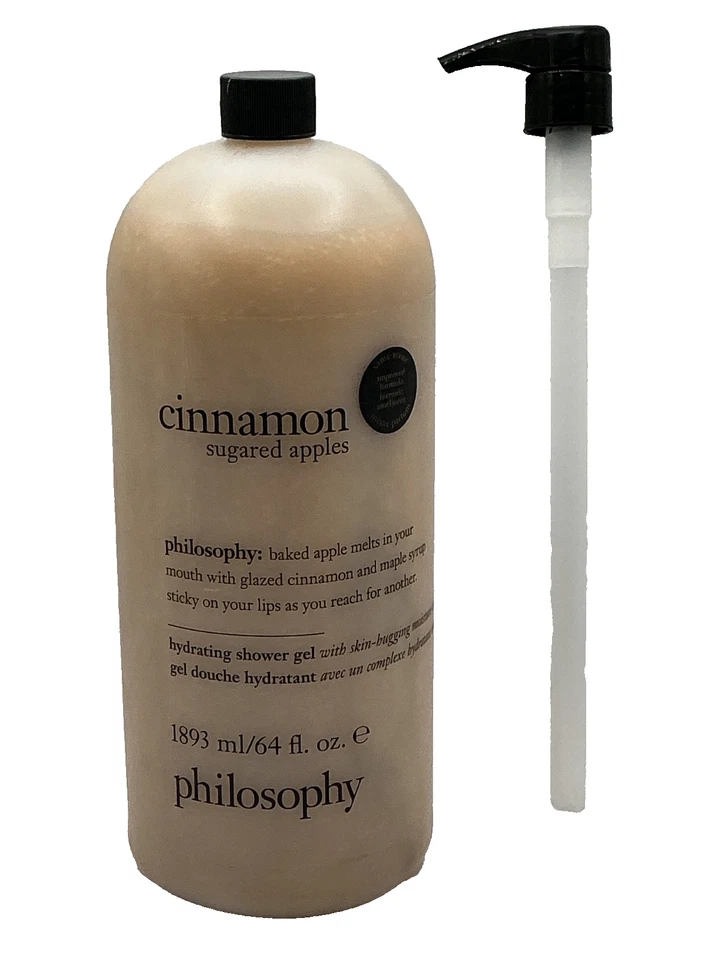Philosophy Cinnamon Sugared Apples Shampoo Shower Gel Bubble Bath 32 oz Pump