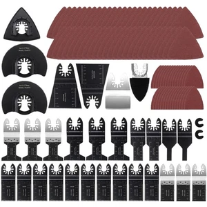 112PCS Oscillating Tool Blades, Oscillating Saw Blades Titanium Multitool Bla... - Picture 1 of 8