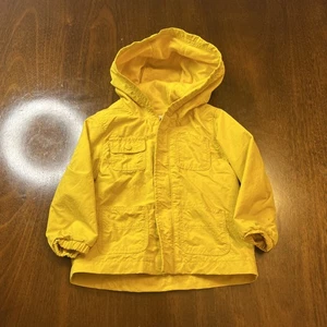 Old Navy Toddler Yellow Hooded Rain Jacket 18-24 Months - Picture 1 of 7