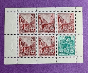 Germania DDR 1957 - MNH Scott 333a. Pannello libretto. Vedi foto per imperfezioni. - Foto 1 di 4