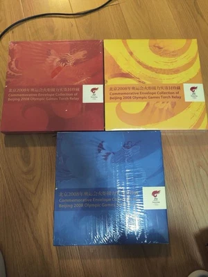 CHINA 2008 FDC Album X 3 Beijing Olympic Torch Relay Stamp Tibet - Image 1 of 4