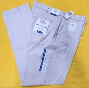 IZOD Salzwasser Stretch Chino gerade Passform Herren 34 x 34 flache Vorderseite Stein Neu mit Etikett!!! - Bild 1 von 16