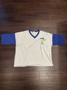 VTG 1994 Looney Tunes Tweety Bird Warner Bros Baseball Jersey Mens Size Large - Picture 1 of 7