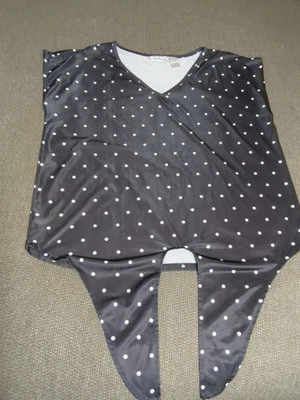 New Direction Women's Top | Size XL | Sleeveless Black Polka Dot Blouse - Image 1 of 4