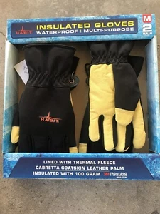 Habit Thermo Handschuhe Ziegenleder Leder wasserdicht Thermo Fleece 2 Paar NEU - Bild 1 von 3