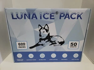 New 600 Luna Dry Ice Gel Packs for Frozen Food, Lunch Bags, Injuries Reusable - Picture 1 of 2