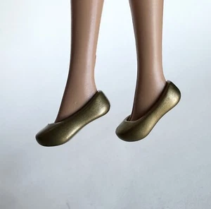 Fairy Fairies Queen Clarion Doll Playmates Tinkerbell GOLD REPLACEMENT SHOES - Picture 1 of 5