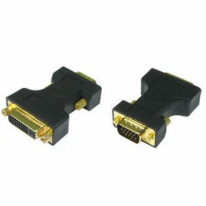 Svga 15 Broche Mâle À Dvi-A Femelle Prise Adaptateur Or - Afbeelding 1 van 3