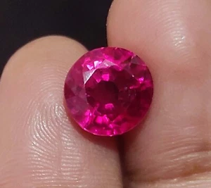 AAA+ Rubí Mozambique Rojo Natural Certificado EGL 6.10 Ct Piedra Preciosa Suelta Corte Redondo - Imagen 1 de 8