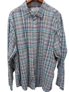 Tommy Bahama Men's Size XXL The Siesta Key Shirt Blue Pink Plaid Long Sleeve - Picture 1 of 17