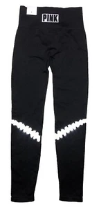 Victoria Secret PINK Cool & Comfy Seamless Leggings Black Tie Dye Women's S NEW - Picture 1 of 11