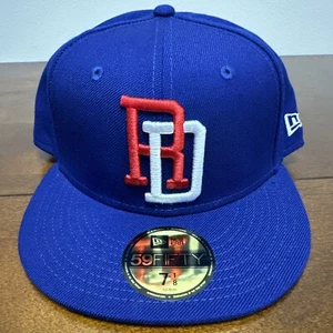 NEW ERA 59FIFTY 5950 FITTED HAT DOMINICAN REPUBLIC CAP WORLD CLASSIC 7-1/8 BLUE - Picture 1 of 4