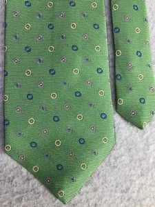 Vintage Brooks Brothers geometrische Krawatte gewebt in England hergestellt in USA 60 X 3,5 grün - Bild 1 von 4