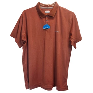 Columbia Men's Polo Brown Size 2XL Omni-shade Sun Protection Outdoor Active - Picture 1 of 7