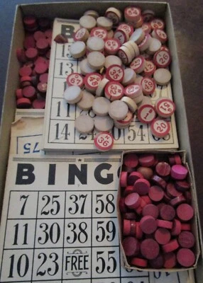 In 1936 Milton Bradley"BINGO A complete Set" with complete #'s game set No. 4127 - Image 1 of 4