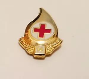 RED CROSS 14 GALLON BLOOD DONOR PIN, New - Picture 1 of 2