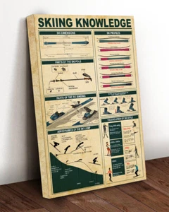 Skiing Knowledge Skier Canvas - Picture 1 of 5