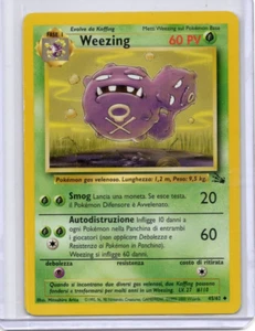 Weezing 45/62 Fossil ITALIAN Vintage Pokemon WOTC MP - Picture 1 of 2