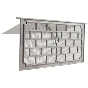 Gaf LW1 Grill Foundation Vent with Damper, 50 Sq-In, Aluminum, Mill per 12 EA - Picture 1 of 12