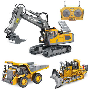 1:20 Remote Control Excavator Dump Truck Bulldozer 2.4Ghz RC Trucks Toy for Kids