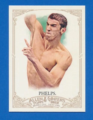 2012 Topps Allen & Ginter's #129 Michael Phelps 美国奥运会游泳近乎完好-MT+ — 第 1/3 张图片