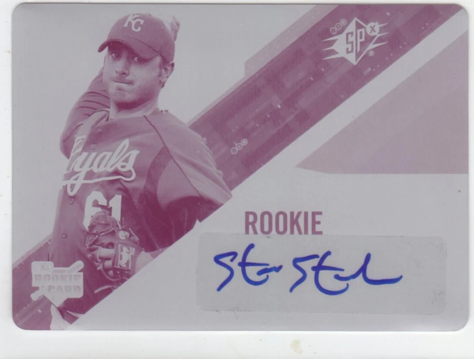 2006 Spx STEVE STEMLE RC AUTO #1/1 PRINTING PLATE MAGENTA KANSAS CITY ROYALS - Image 1 of 1