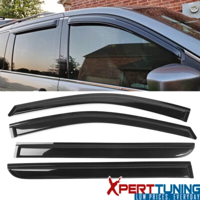 Compatível com 08-10 Honda Odyssey fita na janela viseira ventilação guarda chuva sombra 4 peças acrílico - Imagem 1 de 4