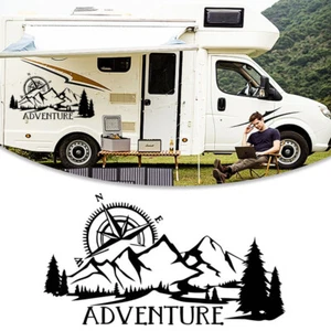60cm Aufkleber Kompass Windrose für Camper, Wohnmobil, Wohnwagen Fahrzeug - Bild 1 von 18
