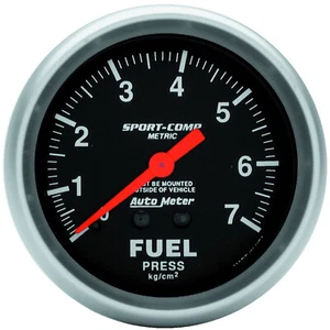 AMT-3412J Autometer Gauge, Sport-Comp, Fuel Pressure, 2 5/8 in., 7.0KG/CM2, Mech - Picture 1 of 1