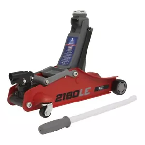 Sealey 2180LE 180° Handle Low Profile Short Chassis Trolley Jack 2 Tonne - Red - Picture 1 of 12