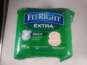 Medline FitRight Extra Briefs, Extra Performance, Small, 20 ct Package Damaged  - Picture 1 of 2