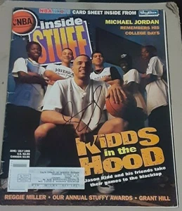 Jason Kidd Dallas Mavicks SIGNED AUTOGRAPHED 1995 NBA Inside Stuff Magazine COA - Picture 1 of 1