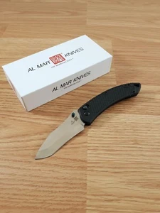 Al Mar Payara Folding Knife 3.25" Stainless Blade Black Textured ABS Handle - Picture 1 of 14