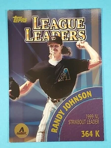 2000 Topps League Leaders Pedro Martinez Randy Johnson Mariners #465 ⚾ - Picture 1 of 2