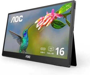 AOC L1601c I1601FWUX 15.6" FHD WVA IPS USB-C Powered Portable Monitor Screen !! - Picture 1 of 1
