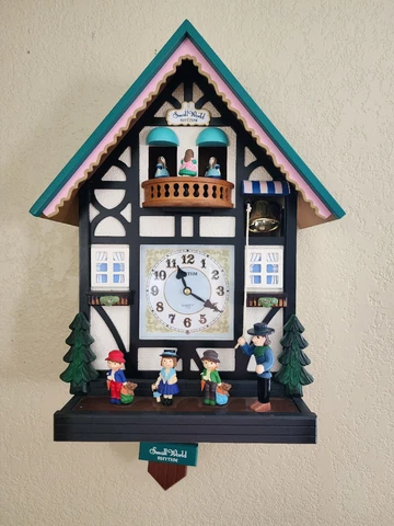 Movement Japan SMALL WORLD JOYFUL HAUS Animated Musical Motion WALL CLOCK 4MJ748 Cover