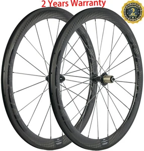 700C 50mm Laufrader Rennrad Laufradsatz 23mm Breite Drahtreifen Zyklus 12k Matte - Bild 1 von 12
