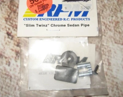 RC RPM Mock Slim Twinz 1:10 Sedan Pipe For Electric Plastic Silver (1) 8122 - Image 1 of 2