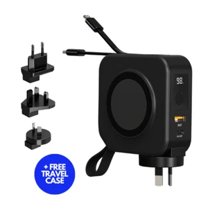 Portable 6 in 1 Universal Wireless Travel Charger & Snap Adapter for AU/US/UK/EU - Photo 1 sur 13