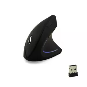 Ergonomic Optical Vertical Mice 6 Keys USB Wireless Mouse 2.4GHz 1200DPI Black - Picture 1 of 10