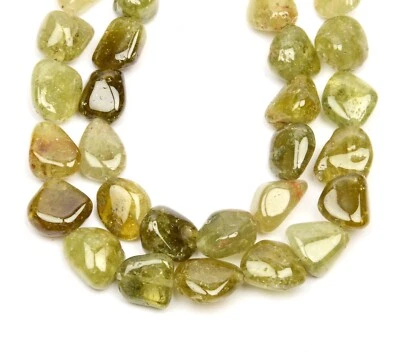 Natural Grossural Garnet Beads 8 Inch Strand 7x8-9x15 MM Beads Nugget Shape Bead - Image 1 of 4