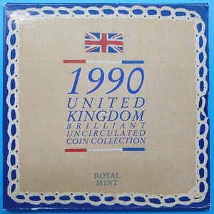 THE ROYAL MINT - 1990 UNITED KINGDOM BRILLIANT UNCIRCULATED 8 COIN SET - Picture 1 of 3