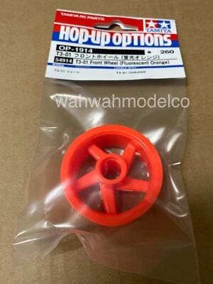 Tamiya 54914 RC T3-01 FRONT WHEEL Fluorescent Orange - Image 1 of 2