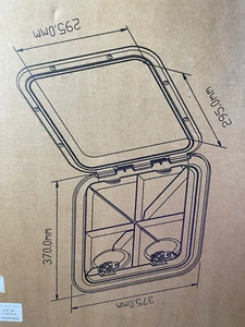 Marine Boat Deck Access Hatch White Plastic Inspection Cam Door Lid Look At - Picture 1 of 6